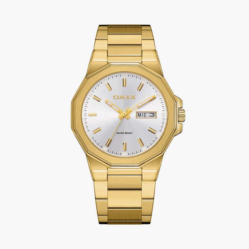 OMAX Gold Analog Metal Strap Watch for Men - Image 1